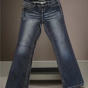 Maurice’s Women’s Wide Leg Dark Denim Jeans Size 16 Regular   (M16-5)